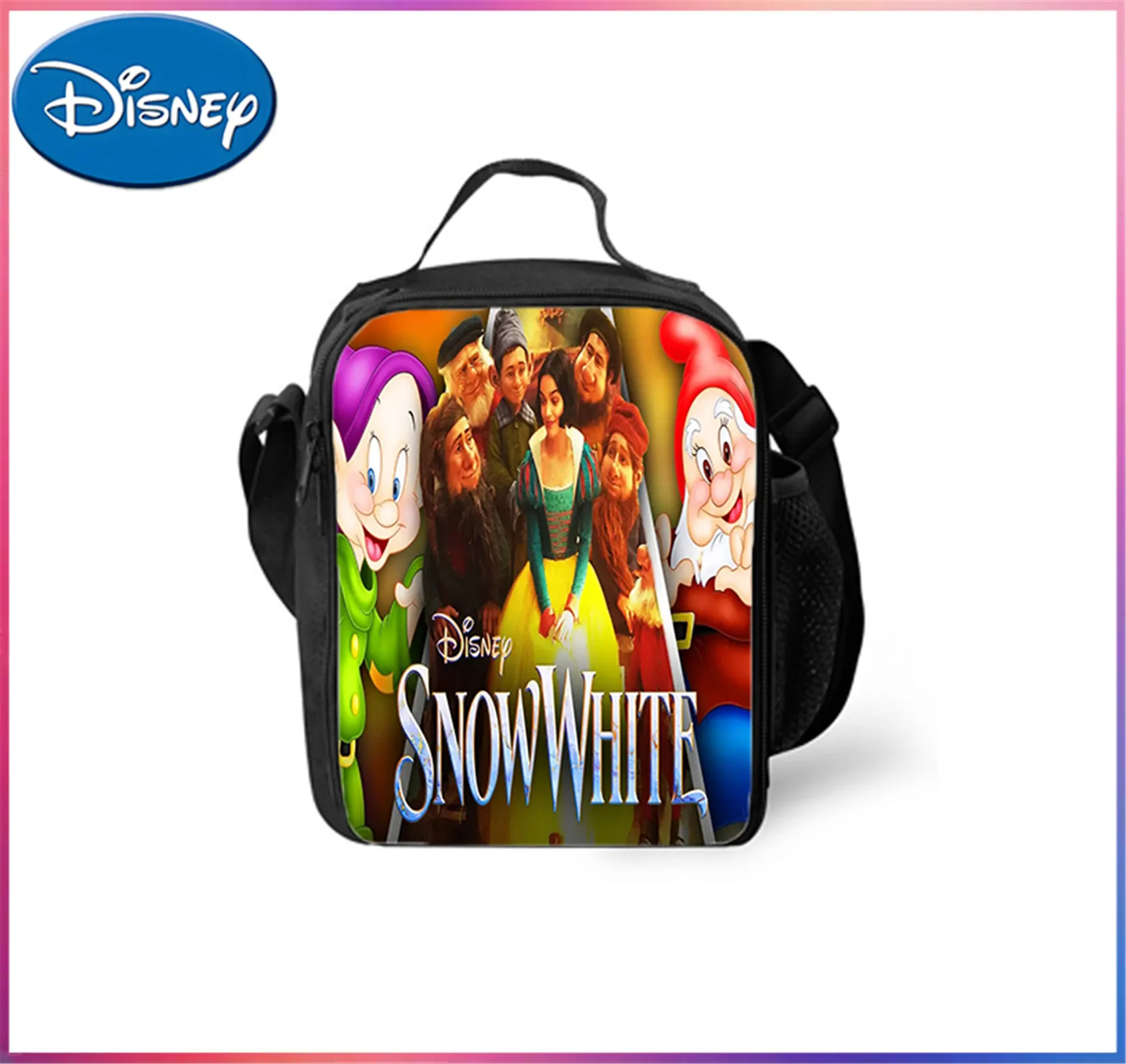 Fashion Snow White Classic Student Thermal Bag-Reusable Durable Lunch Box-Cartoon Cute Lunch Tote for Unisex Children