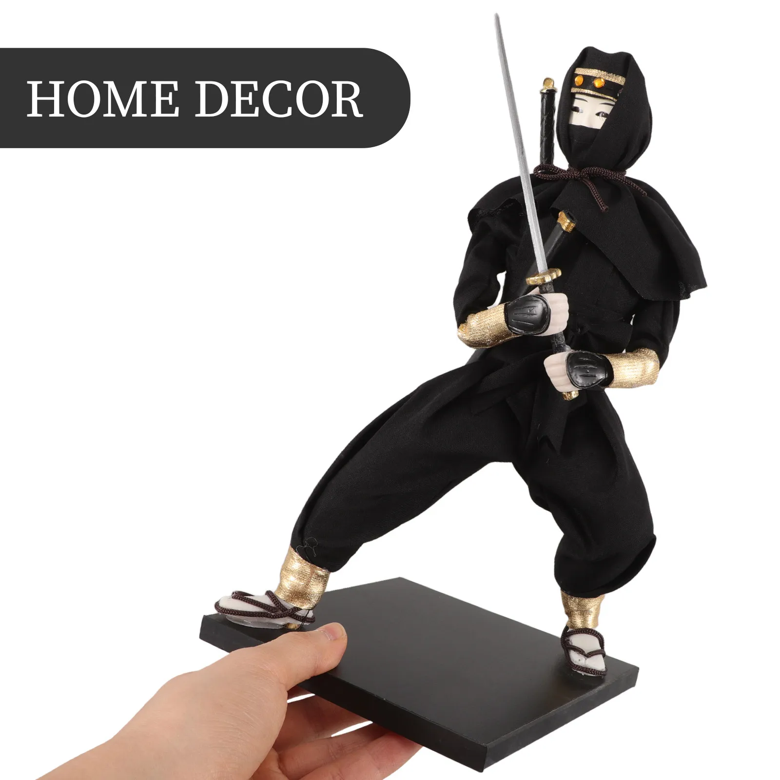 

Японская статуэтка самурая-ниндзя: реалистичная, традиционная, для домашнего декора, коллекционная, с восточным колоритом, фигурка воина