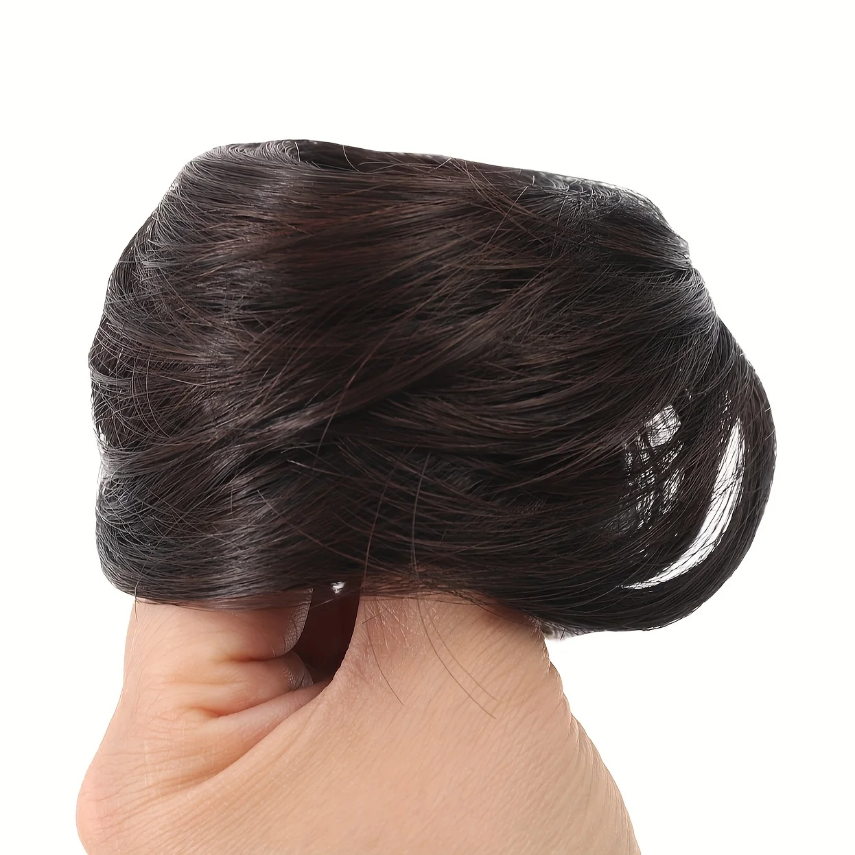 Synthetischer Chignon, elastisches Gummiband, künstlicher Haarknoten, zum Anklipsen auf der Haare, Schwanzverlängerung, Hochsteckfrisur, Haarteil, Pferdeschwanz für Frauen, Weihnachten