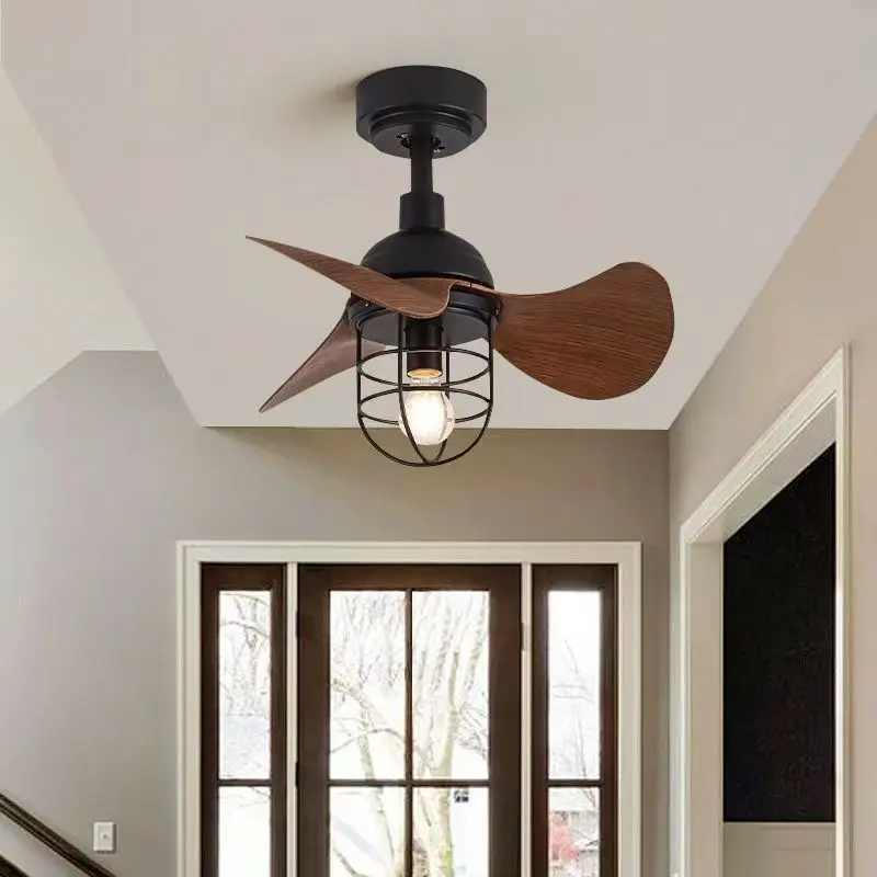 American Retro Fan Light, Ceiling Fan Light, Industrial Household Restaurant, Export Balcony Small Electric Fan Light