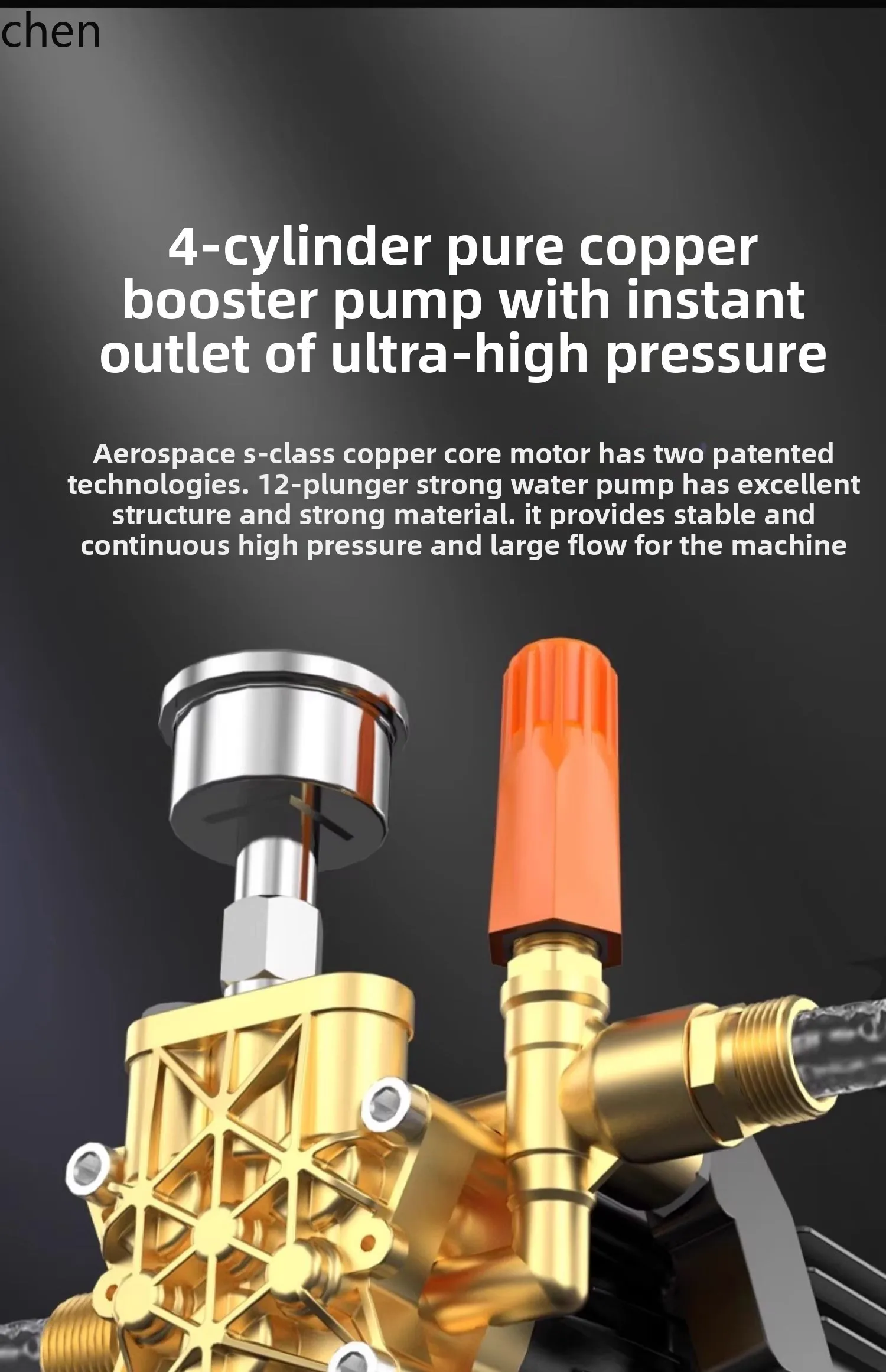 HXL Car Washer 220V High Pressure Water Pump Booster Portable Powerful Floor Washer