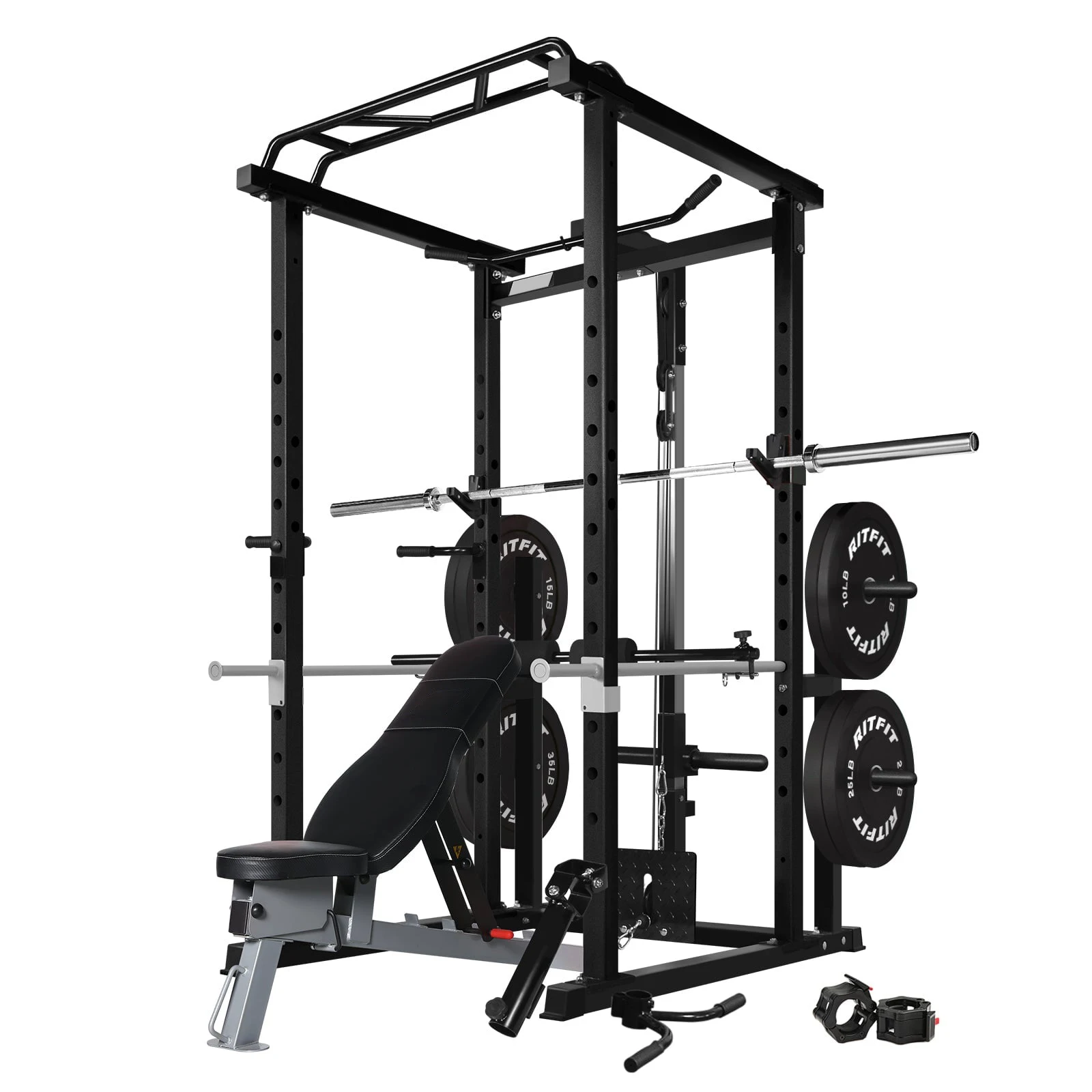 Commercial  Multi-function Power Cage Home Gym with Pulldown System Squat Rack Strength Training Machine Sport Fitness - view 4