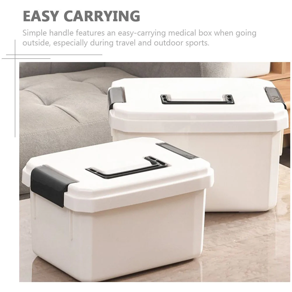 1 قطعة صندوق دواء الإسعافات الأولية سعة كبيرة حاوية تخزين محمولة للمنزل في الهواء الطلق السفر الرياضة أشتات حالة المنزلية #4