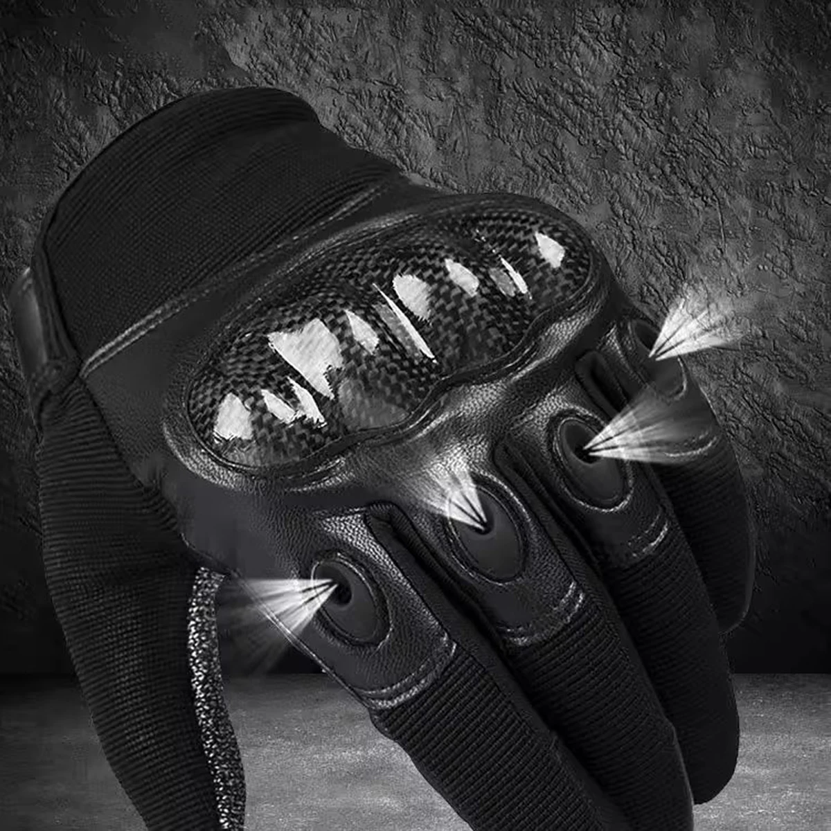 

Summer Breathable Sheepskin Motorcycle Gloves Level 5 Anti-Cutting - Kevlar Lined Carbon Fiber for Outdoor Combat & Training