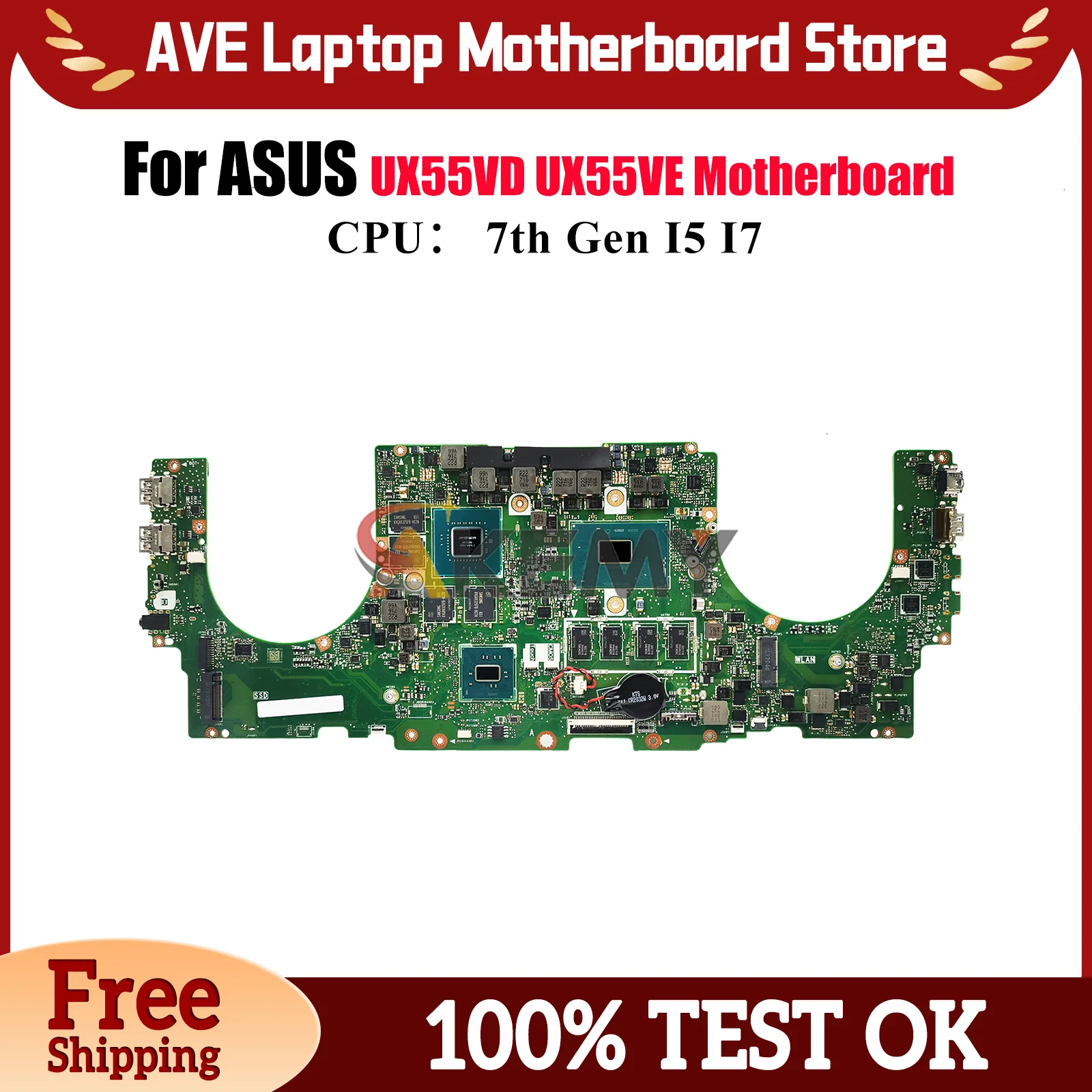 

Материнская плата для ноутбука UX550VD для ASUS ZenBook UX550 UX580G UX55VE UX55VD, материнская плата для ноутбука с процессором I5 I7, 100% тестирование, ОК, быстрая доставка