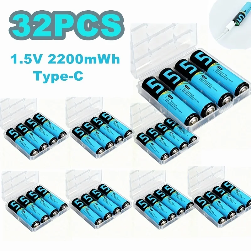 1.5V 2200mWh With Box USB Rechargeable Battery For RC Toys With Large Capacity Current Replacing Dry Battery