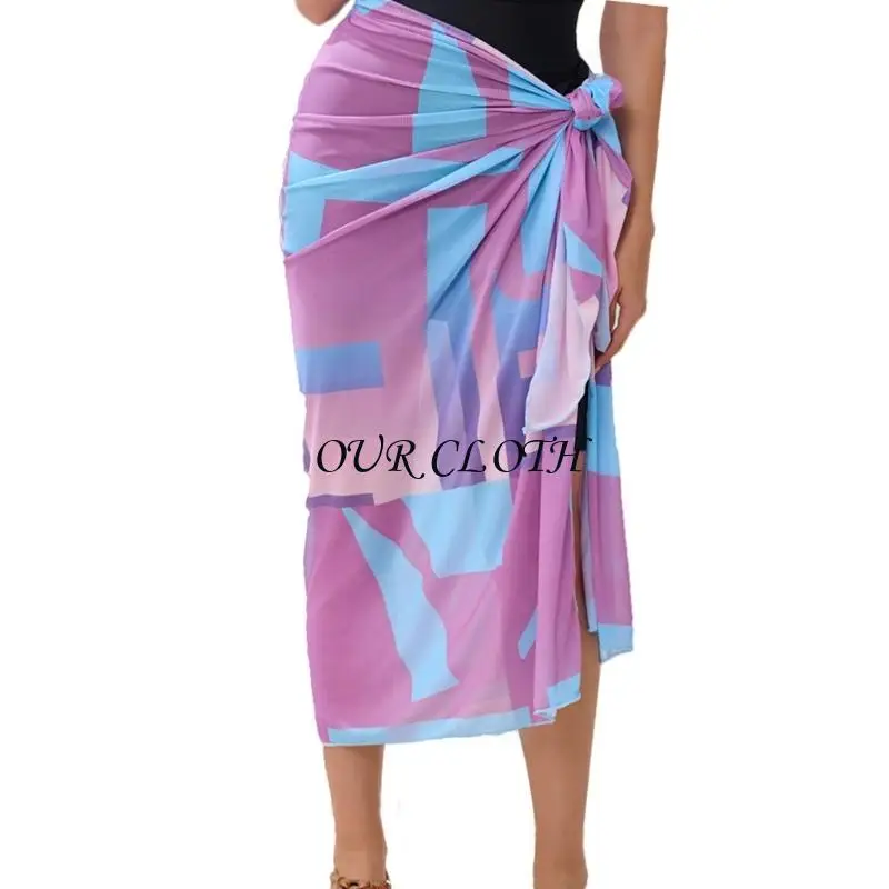 

Sheer Beach Wrap Skirt Swimsuit Coverup Bathing Suit Coverup Beach Wrap Skirt Y1AC