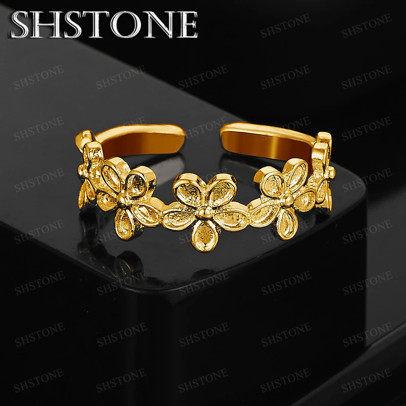 

Luxury 18k Gold Flower Ring Lady Charm Engagement Wedding Banquet Party Exquisite Elegance Beautiful Jewelry Gifts Accessories