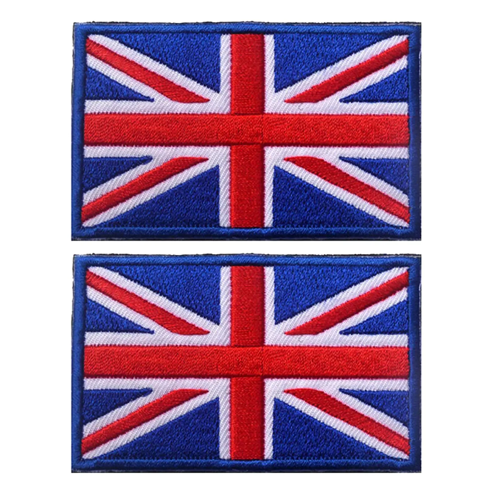 2PCS UK United Kingdom Flag Patch Embroidered Morale Patch Military Tactical Patches Hook and Loop