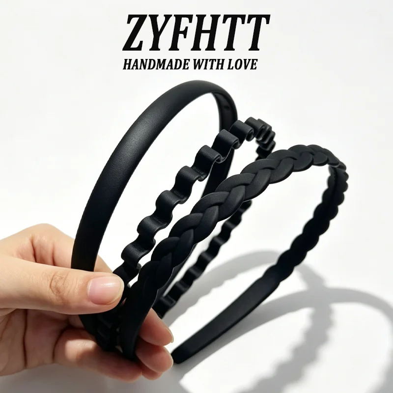 3 Stück ZYFHTT Einfaches Acryl-Stirnband für Frauen, elegantes Haarband zum Waschen des Gesichts, modisches Haarband für Mädchen, Haar-Accessoires – Detail 4