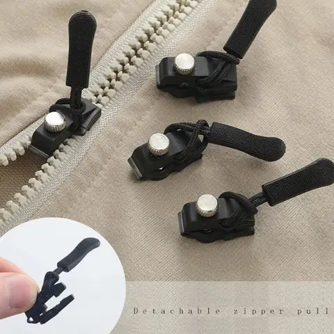 6/3pc Universal Zipper Lock Head Quick Installation Detachable Zipper Head for Jackets Luggage Bags Replacing Slider Lock Repair