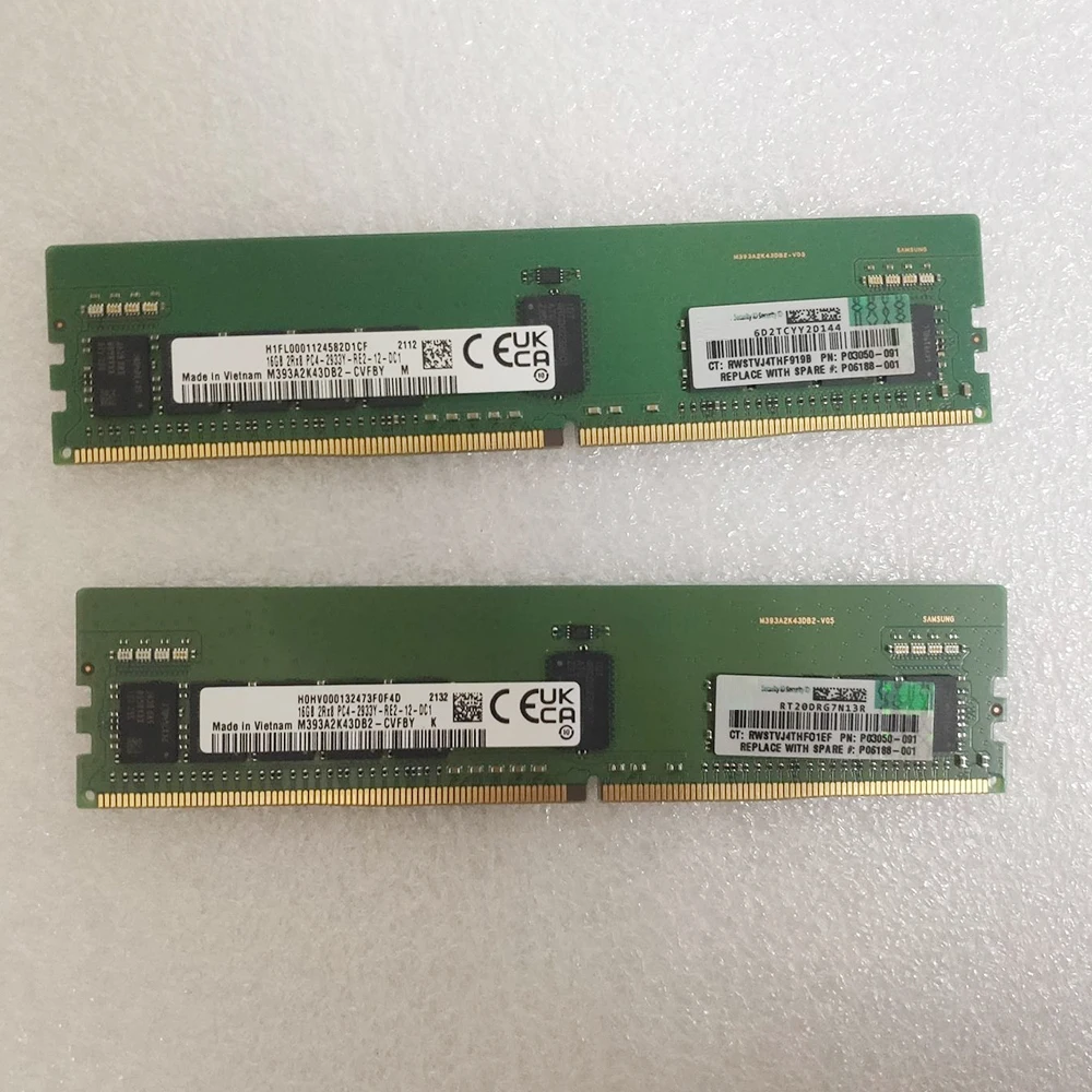 1PCS For HP RAM P00922-B21 P03050-091 P06188-001 16GB 16G 2Rx8 DDR4 2933 Memory High Quality Fast Ship