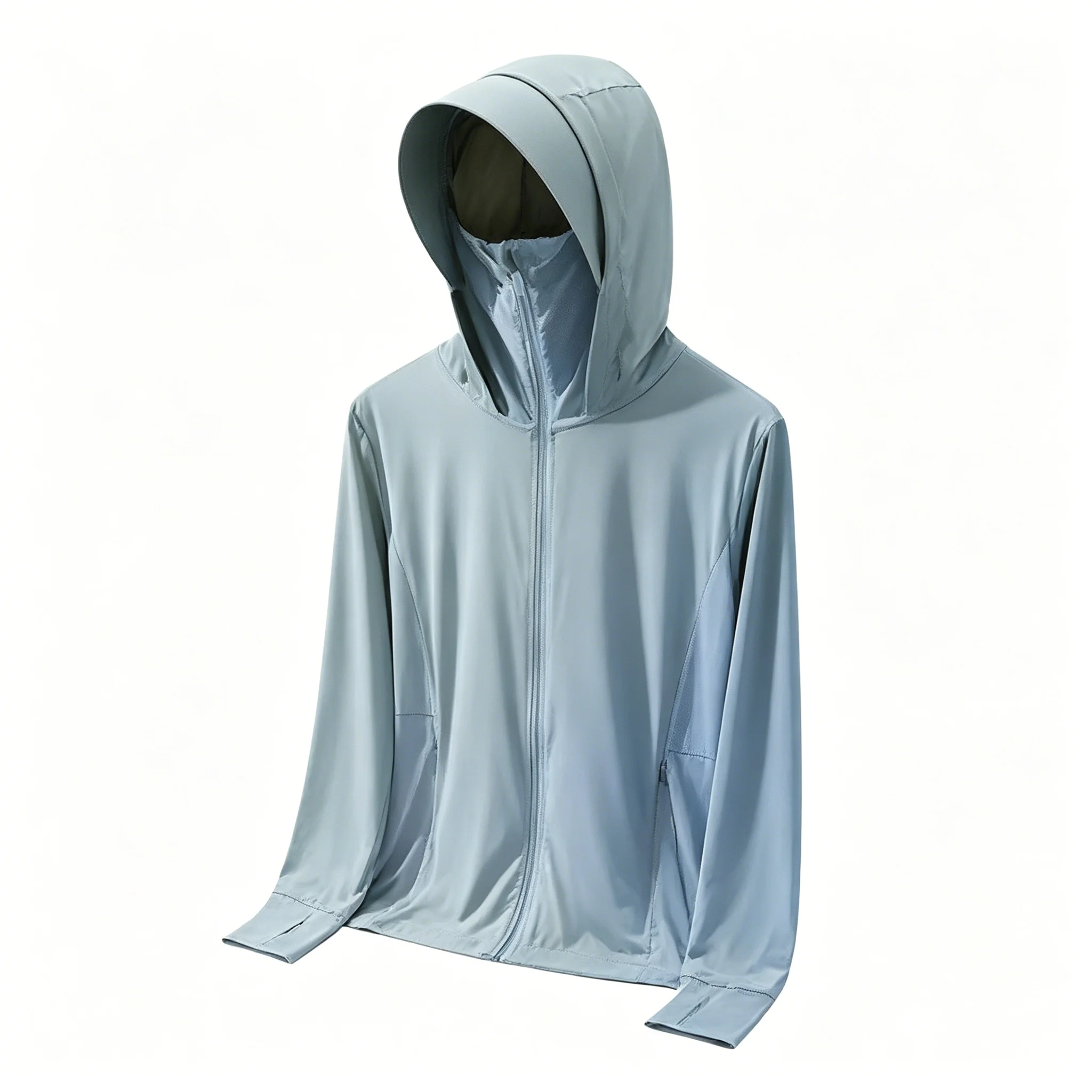 UPF50+ Original Yarn Anti UV Sunscreen Coat Large Brim Ice Silk Breathable Lightweight Summer Outdoor Cooling Jacket