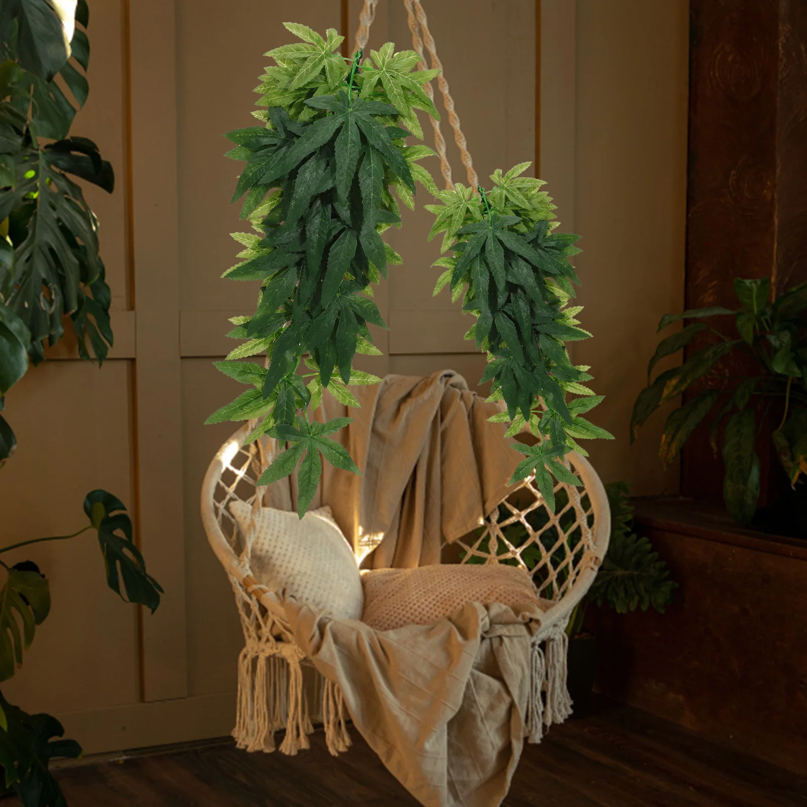 

4 pcs Lifelike Climbing Plants For Terrarium Aquarium Reptile Habitat Tank Decor Suction Cup Artificial Vines