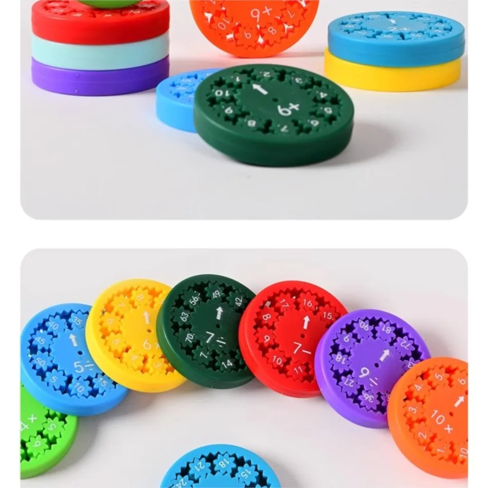 Fidget Roller Spinner giroscópico, juguete de descompresión aritmética con números, División de multiplicación de resta, 1 unidad