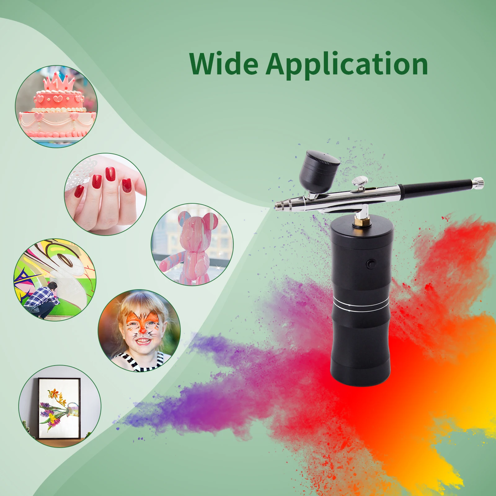 

Беспроводной комплект аэрографа с компрессором, насадка 03 мм, перезаряжаемый распылитель с чашкой 10 куб.см для макияжа, дизайна ногтей, модели торта, покраски