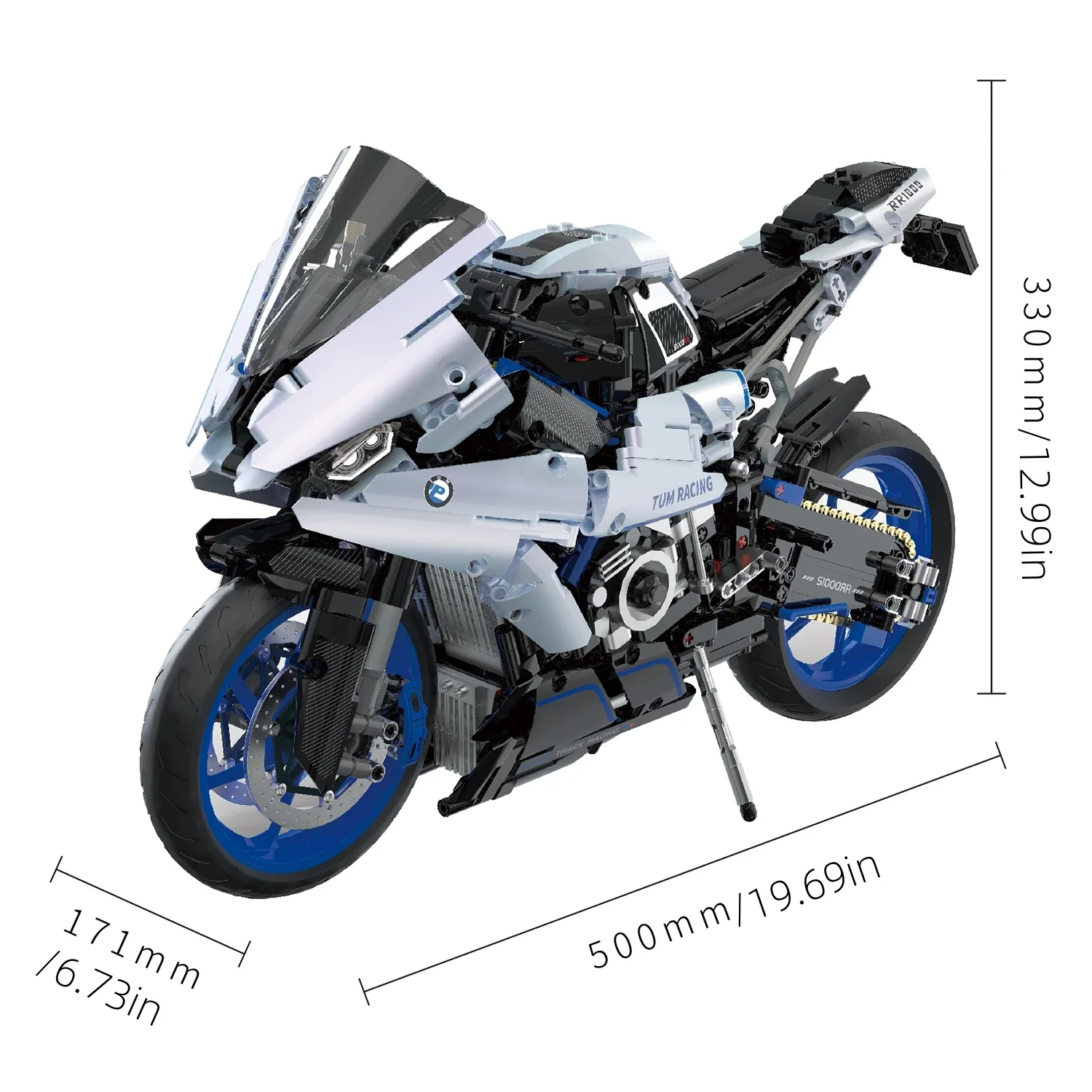 크리 에이 티브 기술 오토바이 빌딩 블록 M1000RR 모델 MOC 호환 벽돌 키트 성인을위한 선물 어린이 수집가 세트