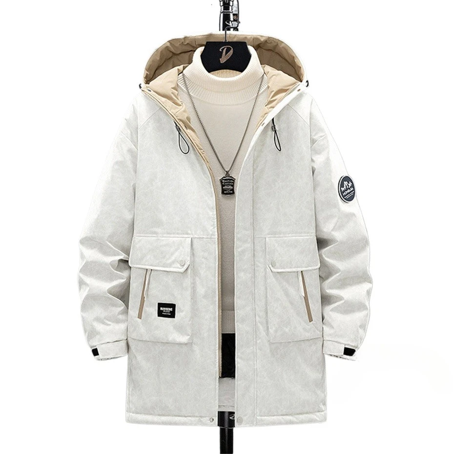 

New Winter Down Jacket Men Winter Puffer Jackets Plus Size 8XL Down Coat Male Fashion Casual Long Down Jackets Big Size 8XL