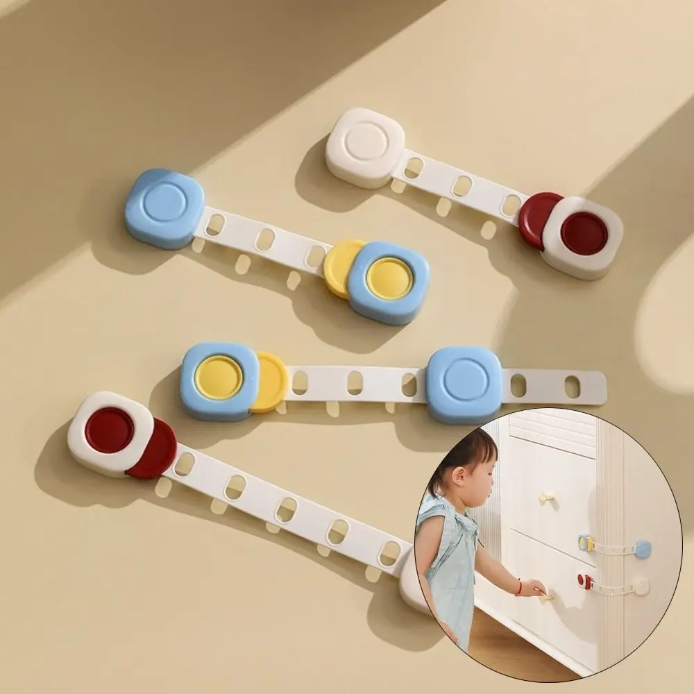 

Замок для ящика с защитой от защемления рук, пластиковые универсальные защитные замки для ящиков шкафа, простая в установке безопасная пряжка для домашнего использования