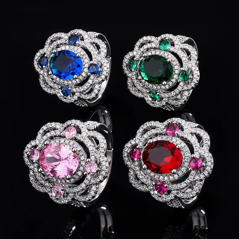 

Ruby Ring for Women Tourmaline Emerald Ring