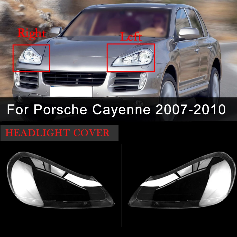 

Car Headlight Glass For Porsche Cayenne 2007-2010 HeadLamp Transparent Cover Replacement Lampshade Car Accessories