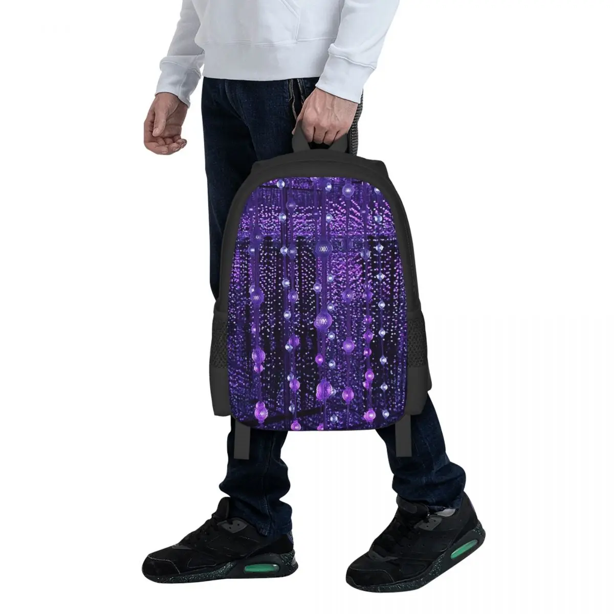 

Pretty Purple Lights Student Backpack School Bag Hiking Travel Daypack for Boys Girls Fashion Bookbag Shoulder Bags