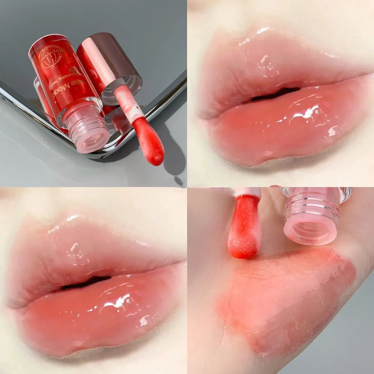 Watermelon Clear Jelly Lip Gloss Moisturizing Bright Lip Oil Lipgloss NonSticky Clear Gloss Lip Glaze Korean Lipstick Make Up