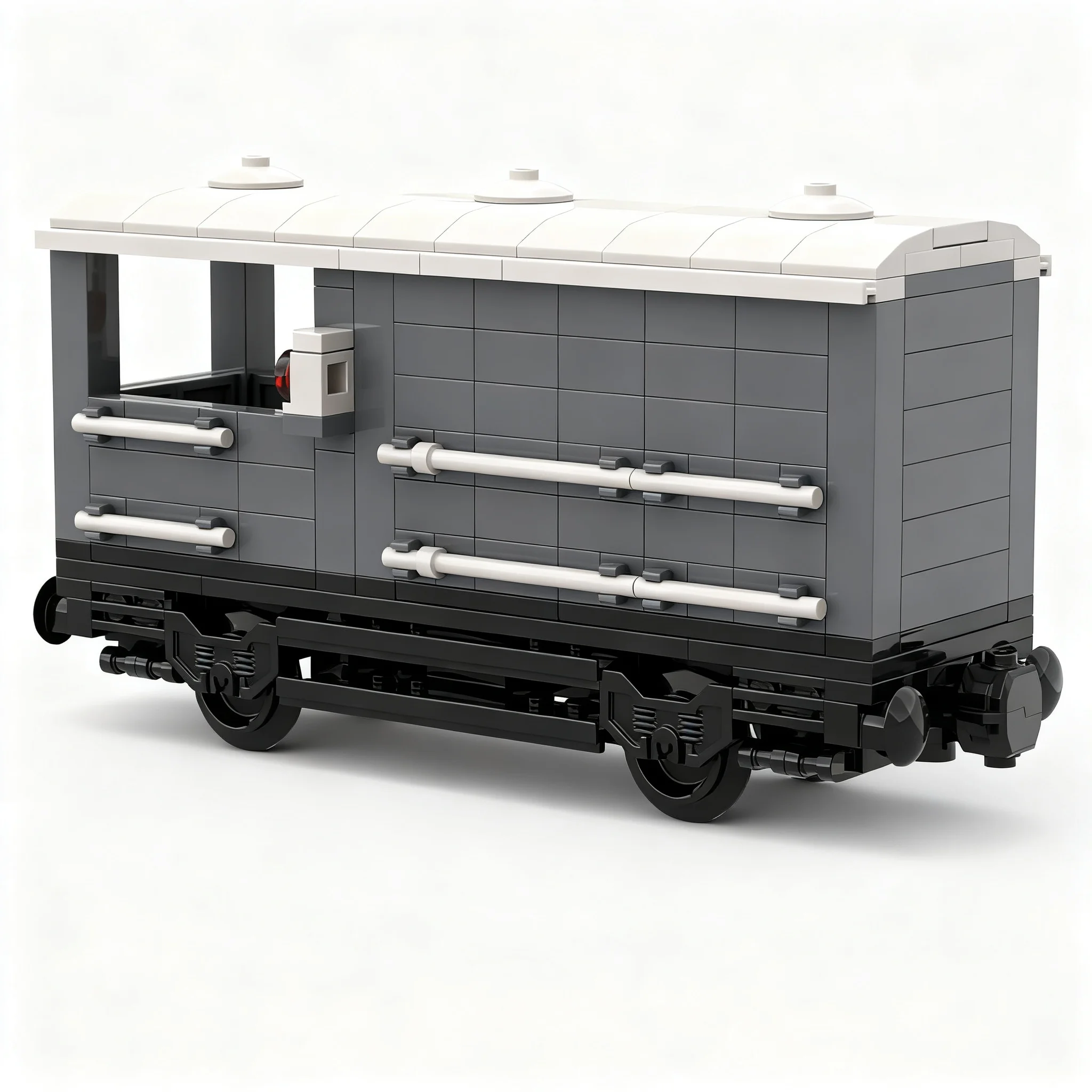 332pcs MOC City Trains Toad Brake Van Model Building Blocks Christmas Gift Toy Collection Art Brick Education Idea Craft Display