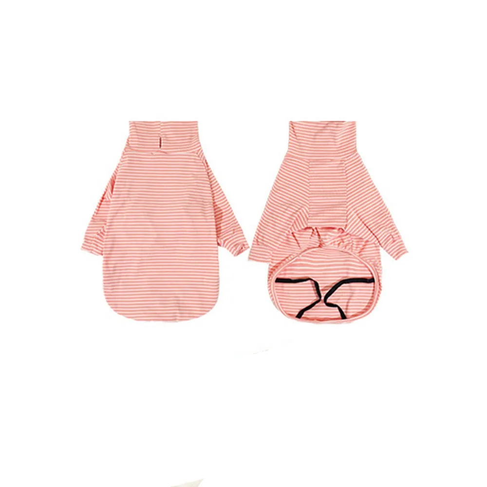 

Practical with Stripes Dog Pajamas Soft and Comfortable Soft Fleece Dog Jumpsuit 2 Legged Warm Dog Recovery Suit Dogs Clothes