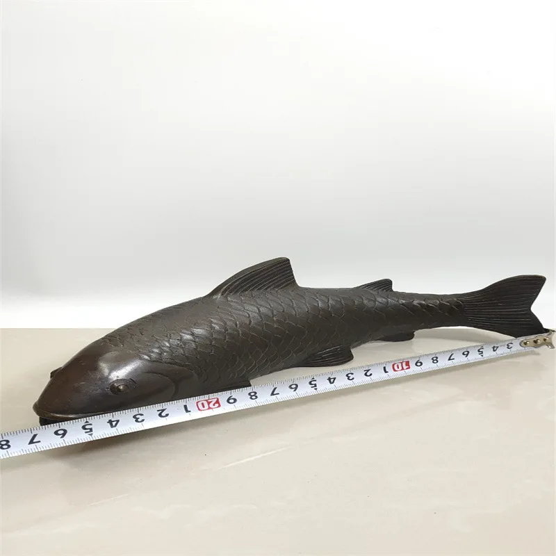 Brass and copper craftsmanship Fish ornament Copper Bend Fish Home Decoration Creative Gifts and Crafts