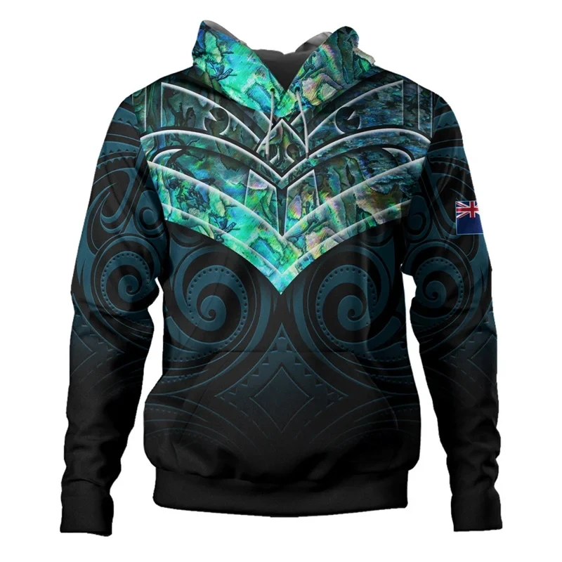 

Fashion autumn and winter sportswear New Zealand Maori pattern 3D printed men's hoodie unisex street casual sports hoodie K0063