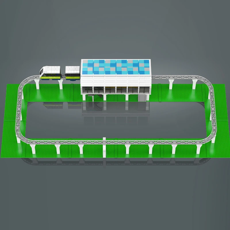 قالب الملك 12040 ألعاب السيارات التقنية RC الإيطالية ماركوني اكسبرس قطار السكك الحديدية الخفيفة بنة الطوب الاطفال هدية الكريسماس