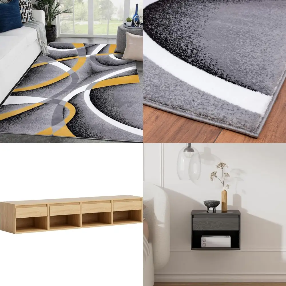 

Геометрические желтые абстрактные коврики 4x5 для гостиной, современные декоративные напольные покрытия