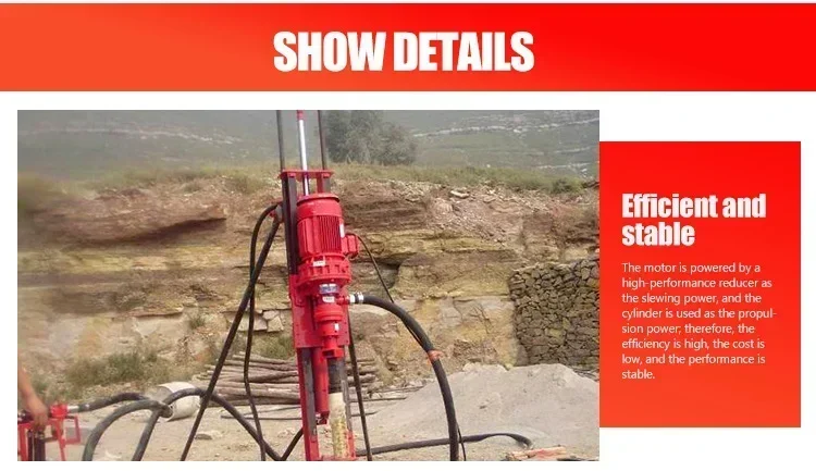 جهاز حفر الصخور الهوائي المحمول DTH 100 متر في تعدين المحجر