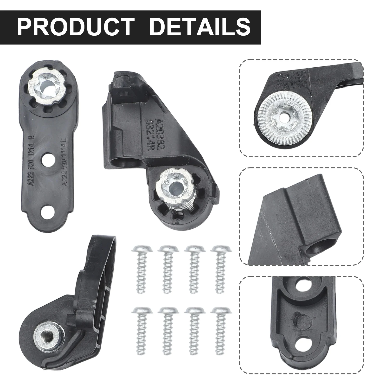 Repair Bracket for Front Right Headlight on For Mercedes C W203 A2038203214 Aftermarket Alternative with Stable ABS Frame