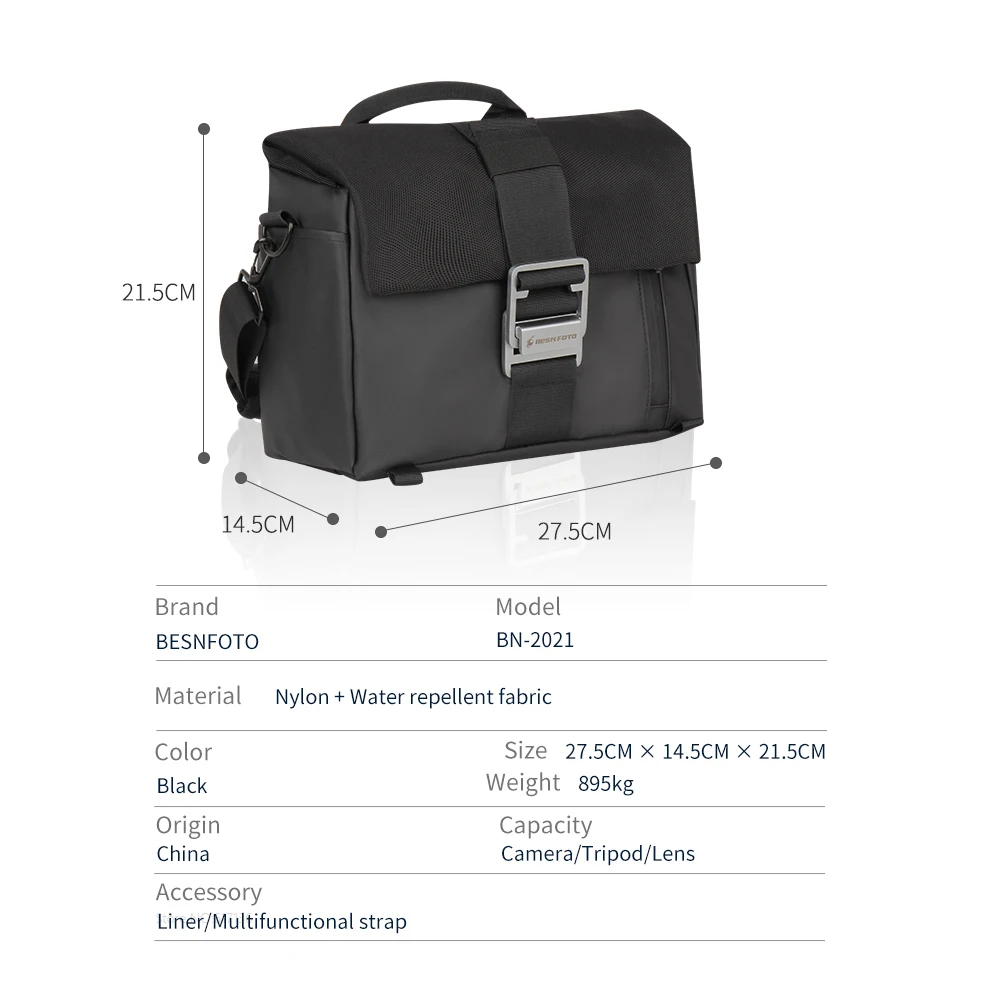 Besnfoto BN-2021 Camera Bag Waterproof DSLR Fashion Handbags Len Filter Case For Photography