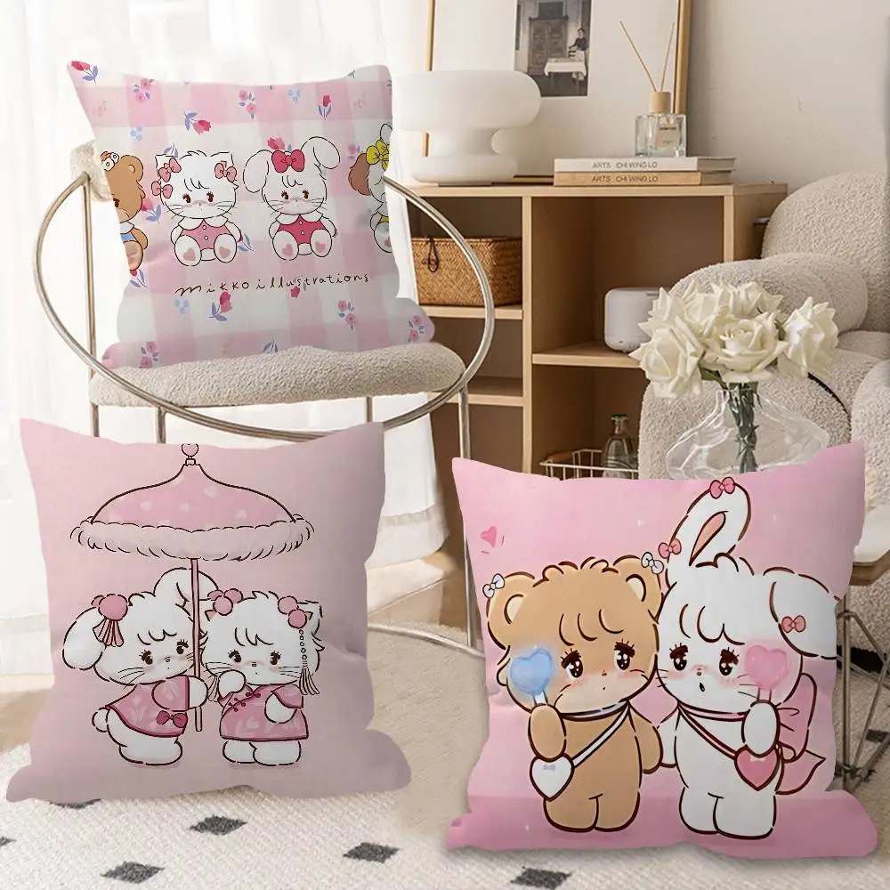 Cute Cat M-Mikkos Maple Design Cushion Cover Happy Autumn Harvest decor Holiday Decorati Pillow Cover