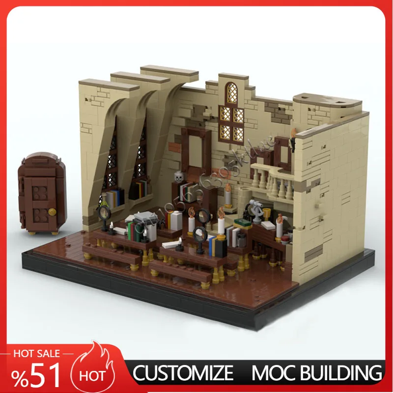 

1188 шт. MOC известные фильмы серии волшебная классная модель строительные блоки кирпичи Diy креативная сборка развивающая игрушка детский подарок