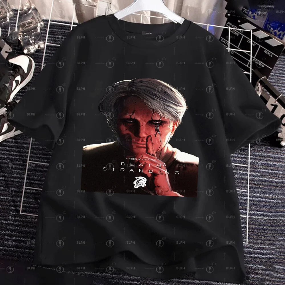Camisetas a juego para la familia con temática de Death Stranding, diseño de juego de Hideo Kojima, elegantes y cómodas para padres e hijos.