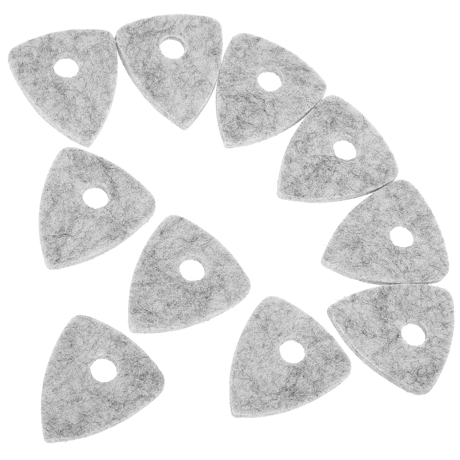 

10Pcs 4mm Wool Felt Guitar Picks Nylon String Instruments Grey Durable Flexible Accessories Guitar Pick