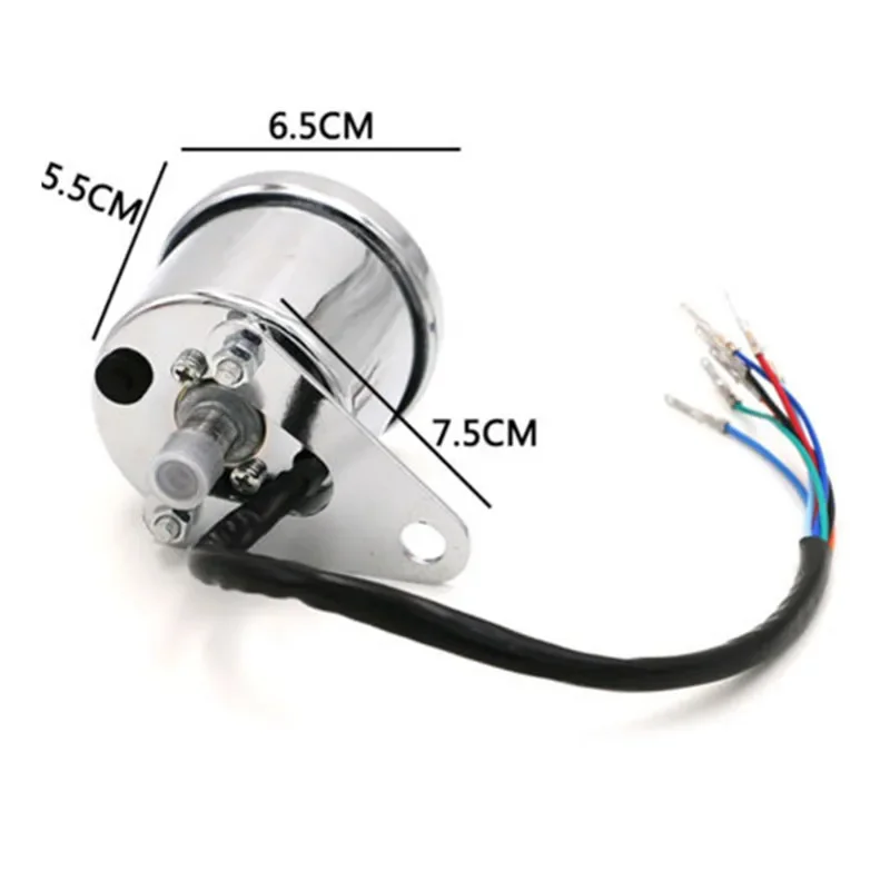 Universal Digital LCD Speedometer Odometer Tachometer Multifunction Fuel Gauge Motorcycle Cafe Racer Old School Bobber