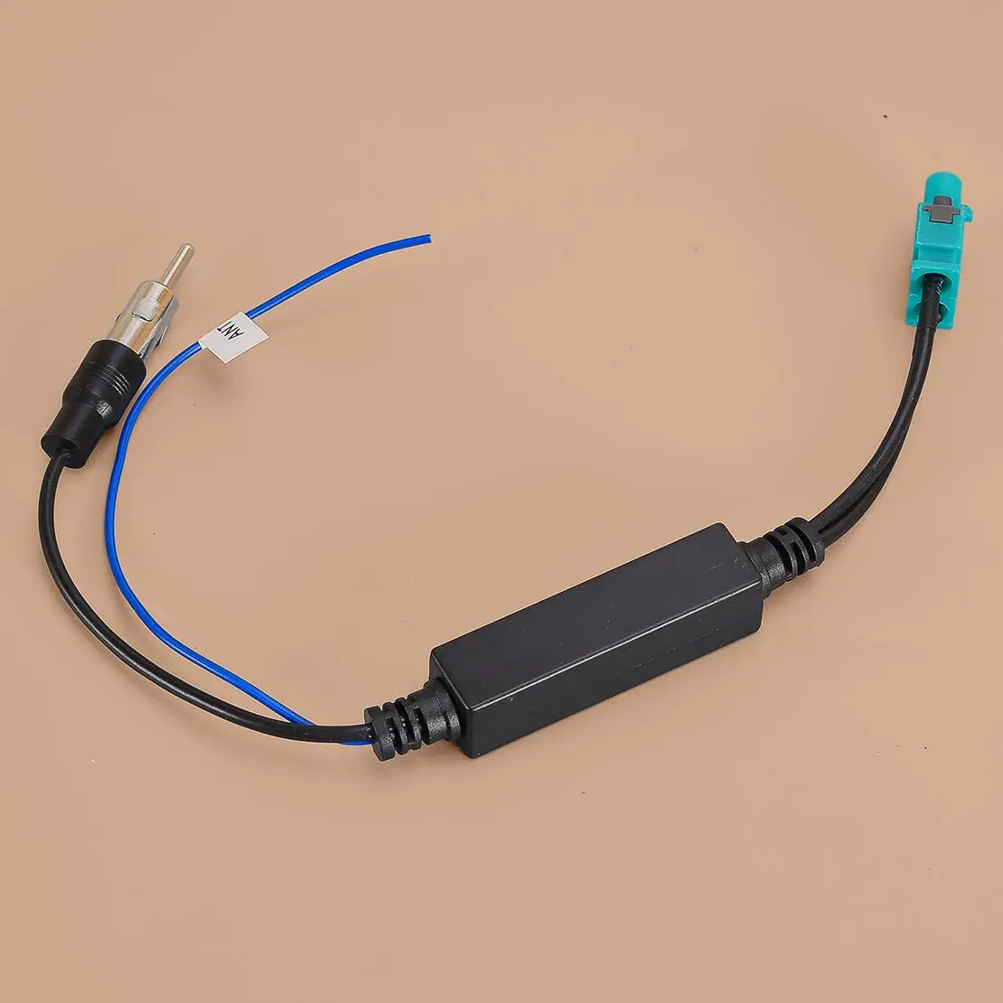 Radio FM Antenna Adapter Cable with Amplifier Plug Double FAKRA to DIN Fit for Mercedes