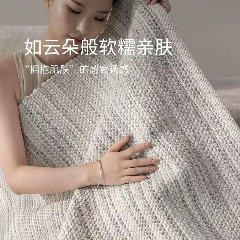 Purely hand-woven zero glue wool carpet healthy and environmentally friendly