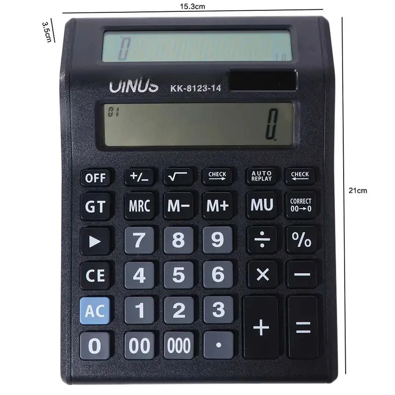 Multifunctional Solar Dual-Screen Calculator Large Screen Display Efficient Calculation Financial Accounter Calculator