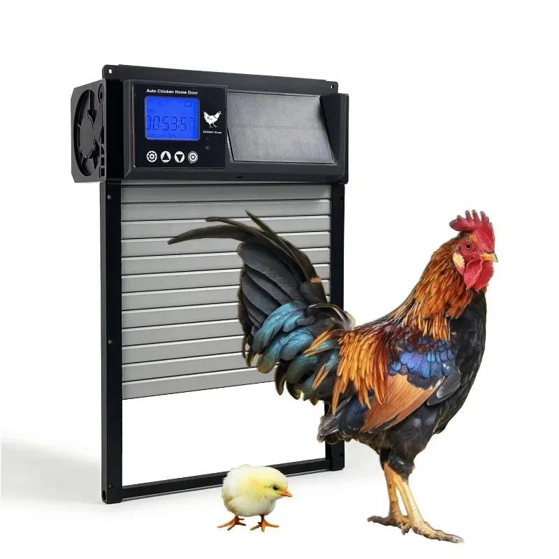 

24/7 Solar Automatic Coop Door Timer & Pet House Small/Large Size Light Sensor