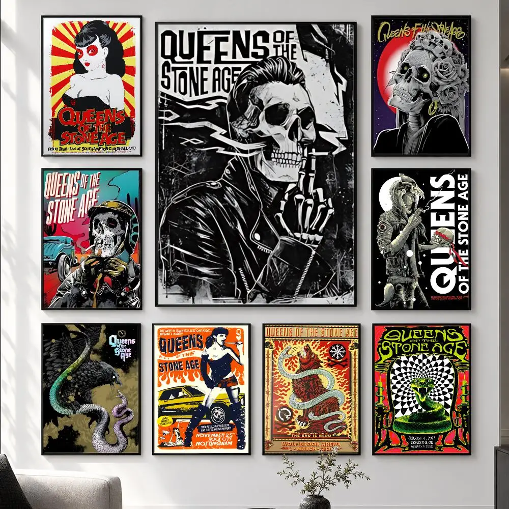 band Queens Of The Stone Age Poster  HD Poster Simple Home Decoration Suitable for Living Room Bedroom Corridor Gift Giving