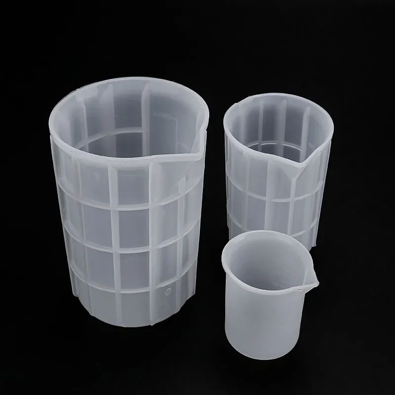 DIY Crystal Epoxy Silicone Mold 100ml 250ml 300ml 750ml With Scale Disposable Measuring Cup Silicone Jewelry Tools