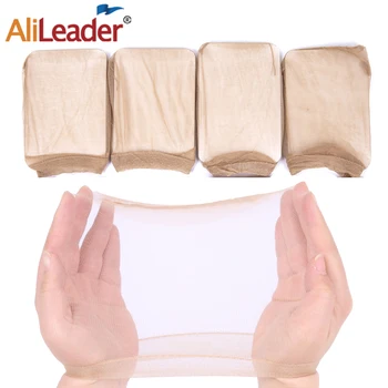 Barato 10/20 pçs hd peruca fina meia boné peruca de luxo boné rede de cabelo para tecer náilon estiramento malha peruca boné hd peruca bonés para perucas