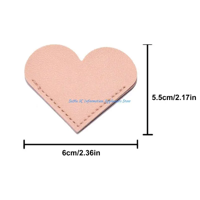 10pcs หัวใจรูปทรงหนังมุมหน้าหนังสือทำเครื่องหมายลื่นความต้านทานมุมคั่นมุมหนังสือตัวป้องกันมุมสำหรับคนรักหนังสือ