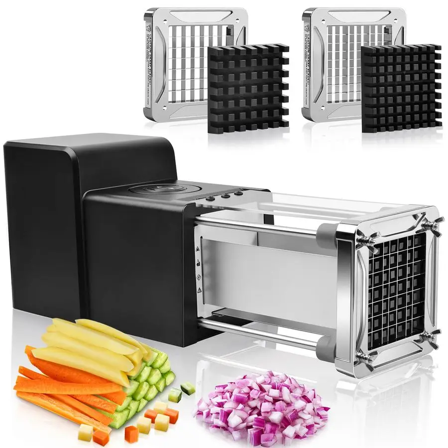 

Нож для нарезки картофеля фри, нож для нарезки картофеля из нержавеющей стали Sopito с лезвиями 1,2 дюйма и 3,8 дюйма, идеально подходит для картофеля, моркови, огурцов